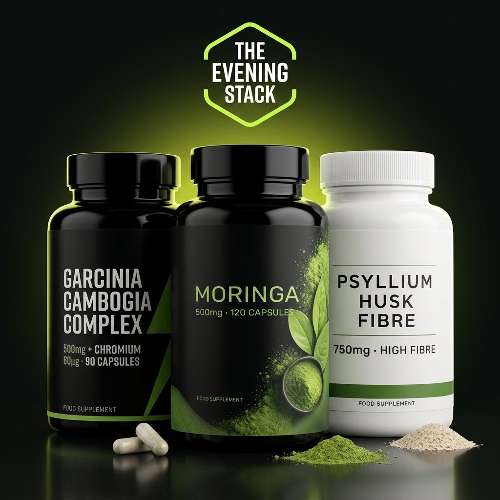 The Evening Stack — Garcinia Cambogia Complex, Psyllium Husks and Moringa bundle