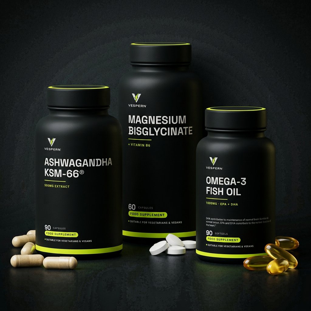 The Wellness Stack — Ashwagandha KSM-66, Magnesium Bisglycinate and Omega-3 bundle
